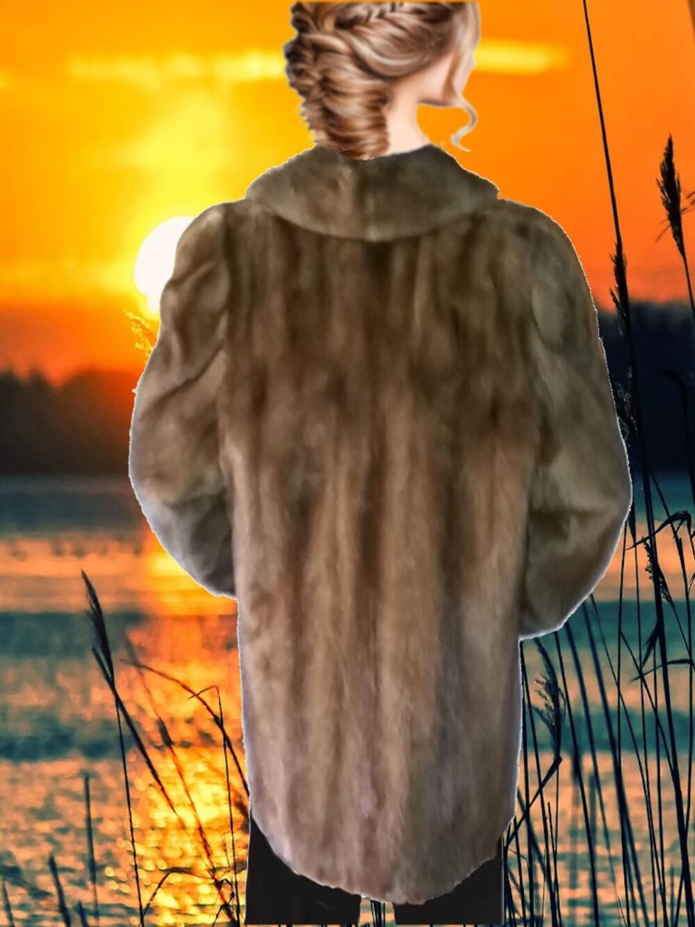 Pappas Genuine Mink Fur Coat